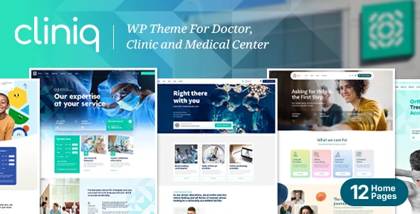 Cliniq - Doctor & Medical WordPress Theme WordPress theme homepage layout for a clinic health and beauty website