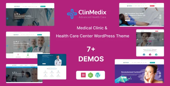 Clinmedix - Health And Medical WordPress Theme WordPress theme homepage layout for a business health and beauty website
