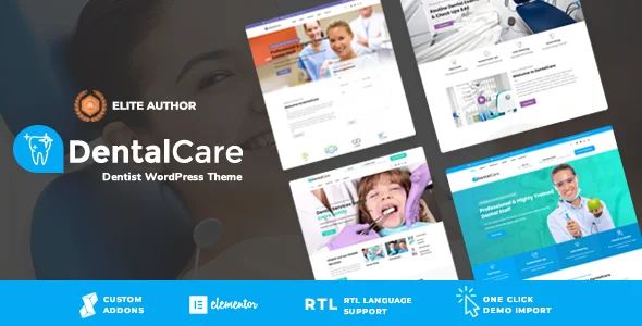 Dental Care - Dentist & Medical WordPress Theme WordPress theme homepage layout for a clinic health and beauty website