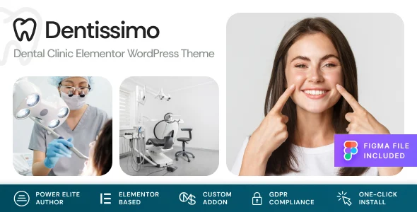 Dentissimo - Medical & Dentist WordPress Theme WordPress theme homepage layout for a dental health and beauty website