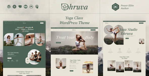 Dhruva - Meditation & Yoga Theme WordPress theme homepage layout for a beauty spa health and beauty website