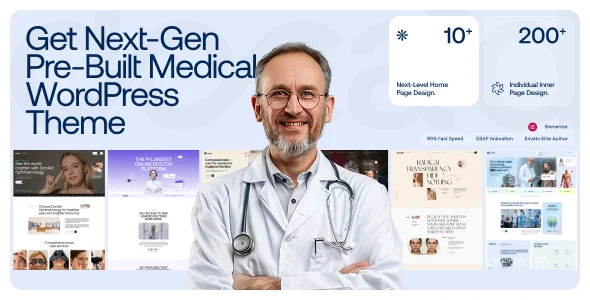 Docaid - Medical & Health Care WordPress Theme WordPress theme homepage layout for a beauty clinic health and beauty website
