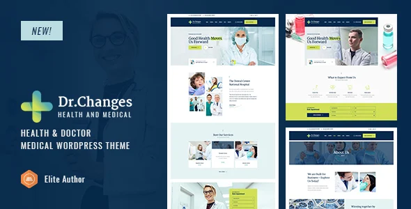 Dr.Changes - Doctor & Medical Clinic WordPress Theme WordPress theme homepage layout for a appointment health and beauty website
