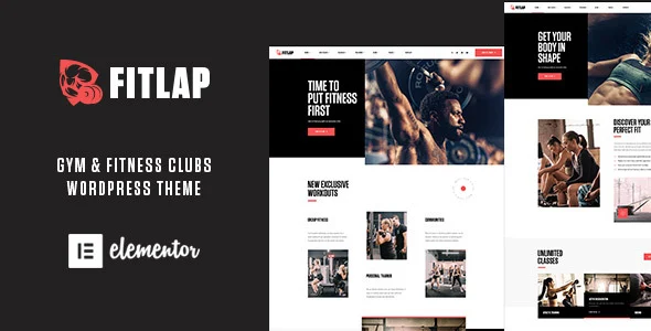 Fitlap - Gym & Fitness Club WordPress Theme WordPress theme homepage layout for a clean health and beauty website