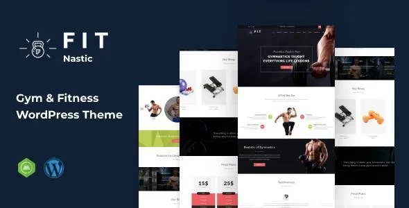 Fitnastic | Gym & Fitness WordPress Theme WordPress theme homepage layout for a aerobic health and beauty website