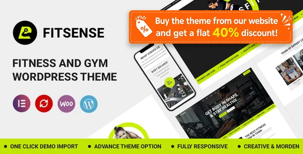 Fitsense - Gym and Fitness WordPress Theme WordPress theme homepage layout for a bodybuilding health and beauty website