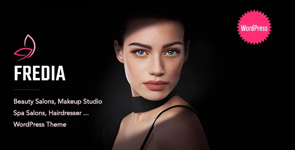 Fredia - Makeup Artist WordPress Theme WordPress theme homepage layout for a artist health and beauty website