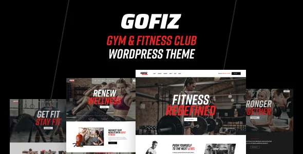 GoFiz - Gym & Fitness Club WordPress Theme WordPress theme homepage layout for a bodybuilding health and beauty website