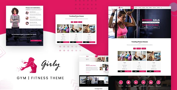 Gym Fitness WordPress Theme WordPress theme homepage layout for a body building health and beauty website