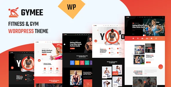 Gymee - Fitness WordPress Theme WordPress theme homepage layout for a classes health and beauty website
