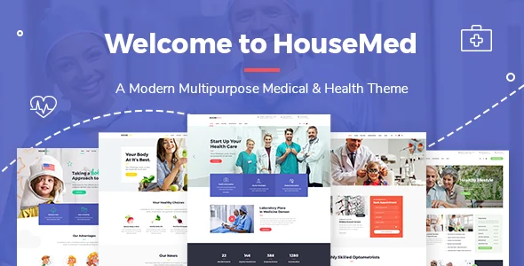 HouseMed -  Medical and Health WordPress Theme WordPress theme homepage layout for a clinic health and beauty website