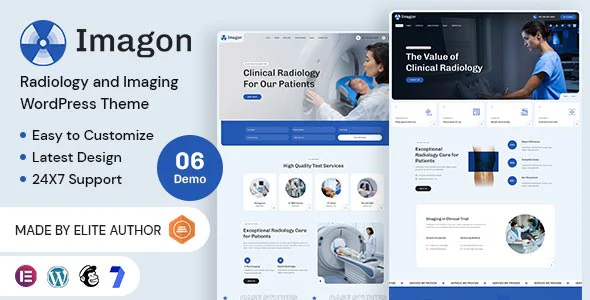 Imagon – Radiology and Imaging WordPress Theme WordPress theme homepage layout for a bone density health and beauty website