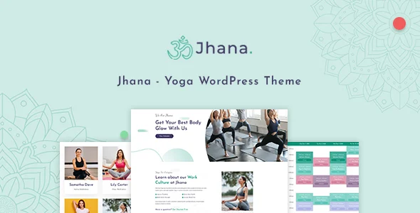 Jhana - Yoga WordPress Theme WordPress theme homepage layout for a beauty health and beauty website