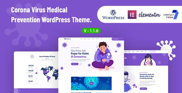 Korisna - Virus Medical Prevention WordPress Theme WordPress theme homepage layout for a clinic health and beauty website