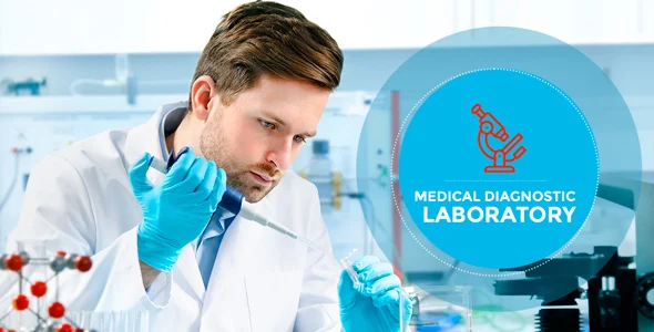 Laboratory - Research & Medical WP Theme WordPress theme homepage layout for a clinic health and beauty website