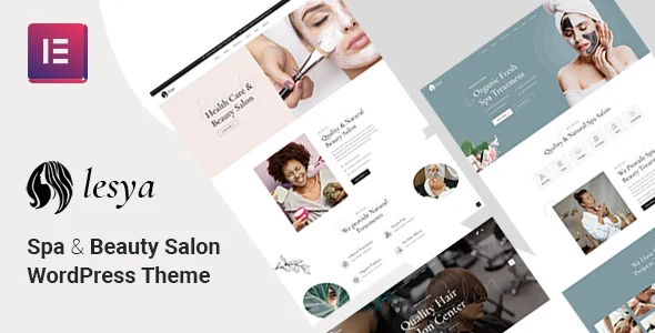 Lesya - Beauty Salon & Spa Massage Theme WordPress theme homepage layout for a beauty health and beauty website