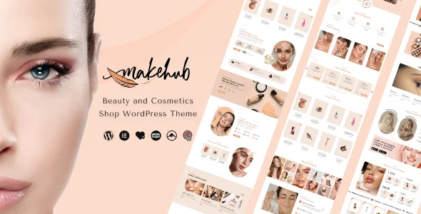 Makehub - Beauty & Cosmetics WooCommerce Theme WordPress theme homepage layout for a beauty health and beauty website