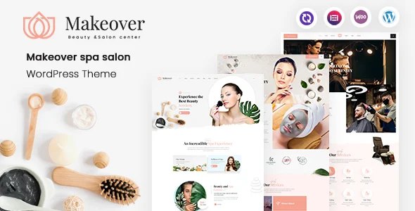 Makeover - Spa Salon WordPress Theme WordPress theme homepage layout for a appointment health and beauty website