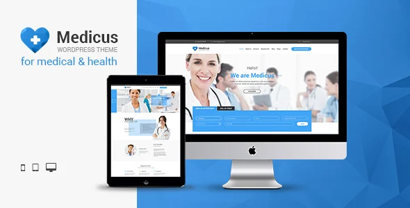 Medicus - Clinic & Medical WordPress Theme WordPress theme homepage layout for a clinic health and beauty website