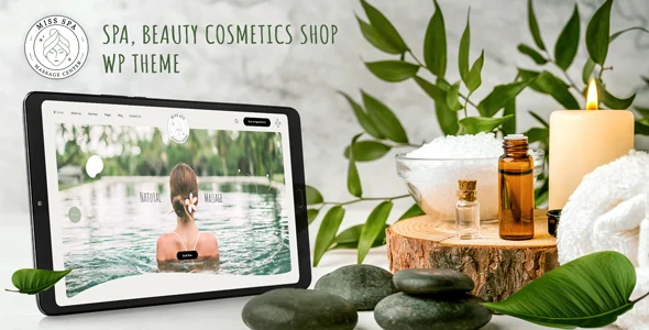 MissSpa - Salon WordPress Theme WordPress theme homepage layout for a beauty health and beauty website