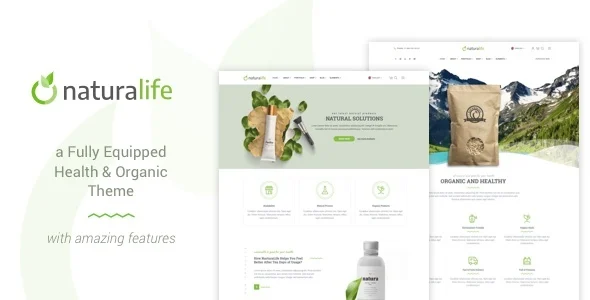 NaturaLife | Health & Organic WordPress Theme WordPress theme homepage layout for a beauty health and beauty website