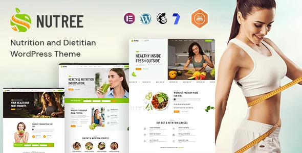 Nutree - Diet & Nutrition Health Center WordPress Theme WordPress theme homepage layout for a ayurveda health and beauty website