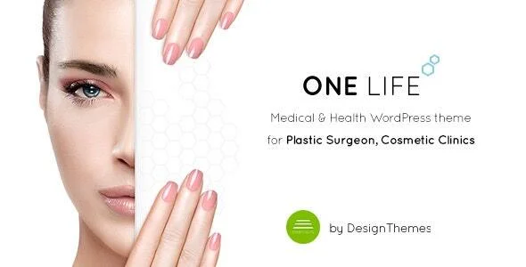 OneLife - Medical WordPress Theme WordPress theme homepage layout for a appointment health and beauty website