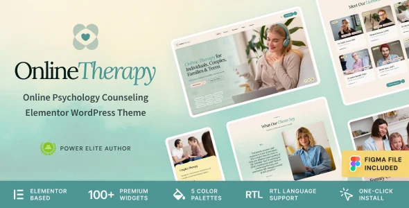 Online Therapy - Virtual Counseling & Psychology WordPress Theme WordPress theme homepage layout for a counseling health and beauty website