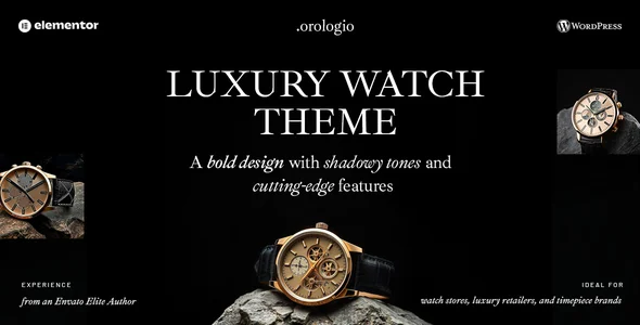 Orologio – Luxury Watch Store WordPress Theme WordPress theme homepage layout for a boutique health and beauty website