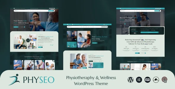 Physeo - Physiotherapy & Wellness WordPress Theme WordPress theme homepage layout for a acupuncture health and beauty website