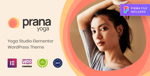 Prana Yoga -  Fitness Theme for Elementor WordPress theme homepage layout for a asana health and beauty website