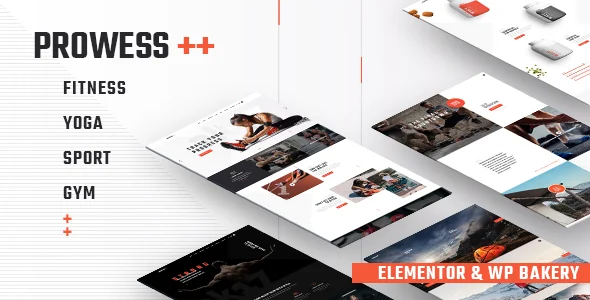 Prowess - Fitness and Gym WordPress Theme WordPress theme homepage layout for a bodybuilding health and beauty website