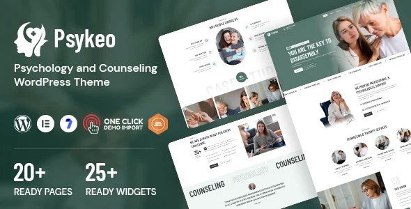 Psykeo – Psychology and Counseling WordPress Theme WordPress theme homepage layout for a advisor health and beauty website