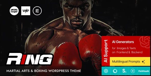 Ring - Boxing, Martial Arts & Karate Fighting WordPress Theme WordPress theme homepage layout for a bets health and beauty website