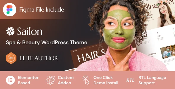 Sailon - Spa & Beauty Salon WordPress Theme WordPress theme homepage layout for a beauty health and beauty website