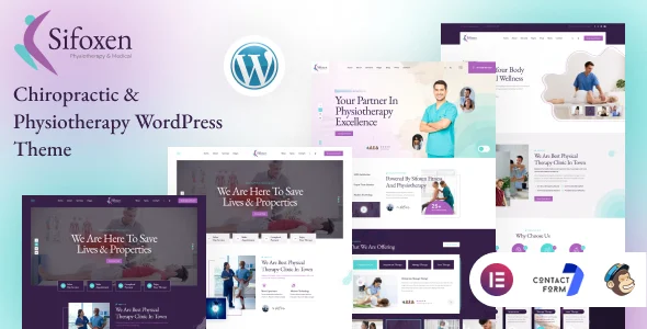 Sifoxen - Chiropractic & Physiotherapy WordPress Theme WordPress theme homepage layout for a chiropractic therapy health and beauty website