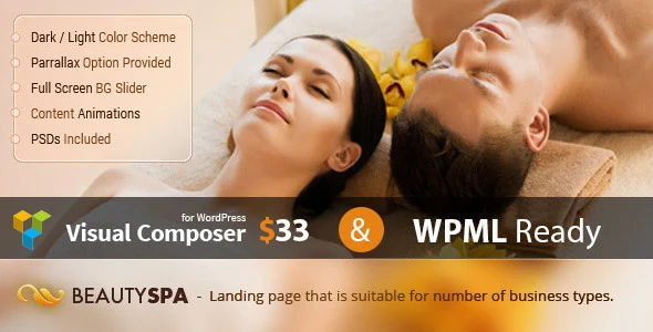 Spa - WordPress Theme with Page Builder WordPress theme homepage layout for a beauty health and beauty website