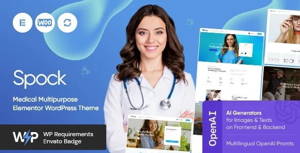 Spock - Medical Doctor Dentist & Beauty WordPress Theme WordPress theme homepage layout for a beauty health and beauty website