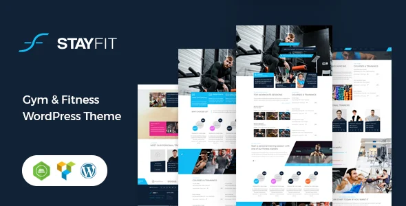 Stayfit | Gym & Fitness WP Theme WordPress theme homepage layout for a aerobic health and beauty website