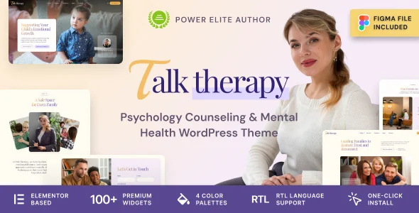 Talk Therapy – Psychology Counseling & Mental Health WordPress Theme WordPress theme homepage layout for a counseling health and beauty website