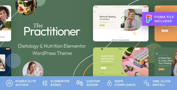 The Practitioner - Doctor and Medical WordPress Theme WordPress theme homepage layout for a clinic health and beauty website