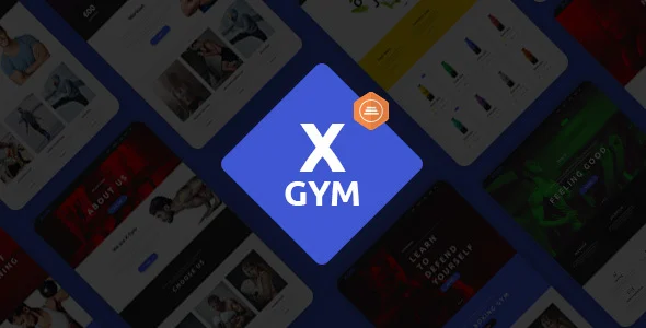 X-Gym - Fitness & Sports WordPress Theme WordPress theme homepage layout for a bodybuilding health and beauty website