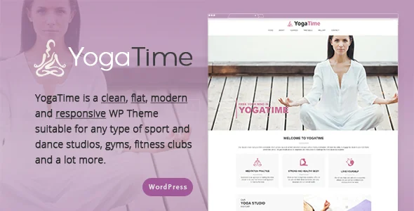 Yoga Time - Responsive WordPress Theme WordPress theme homepage layout for a beauty health and beauty website