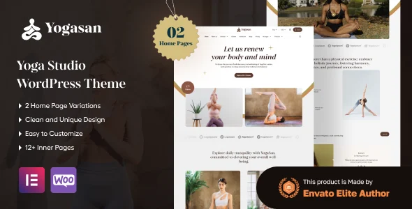 Yogasan - Yoga WordPress Theme WordPress theme homepage layout for a candle shop health and beauty website