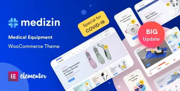 Medizin - Medical WooCommerce Theme WordPress theme homepage layout for a clean retail website
