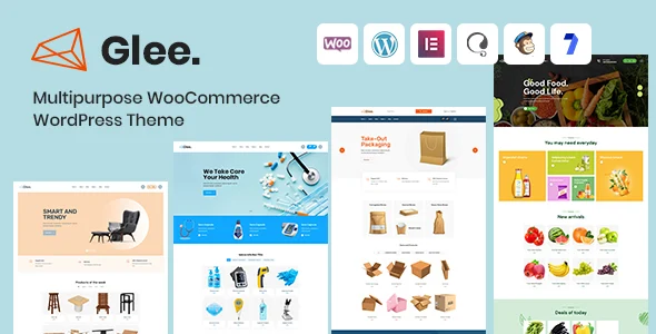 Glee - Multipurpose WooCommerce WordPress Theme + RTL WordPress theme homepage layout for a ecommerce shopping website
