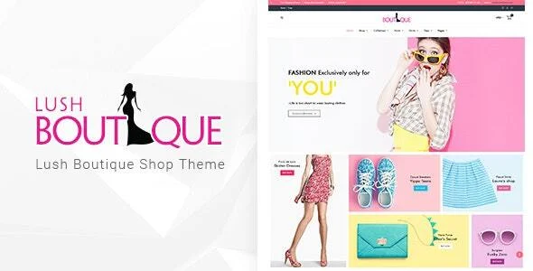 LushBoutique - Fashion WooCommerce Theme WordPress theme homepage layout for a apparel shopping website