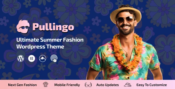 Pullingo - Fashion WooCommerce Theme WordPress theme homepage layout for a acessories store shopping website
