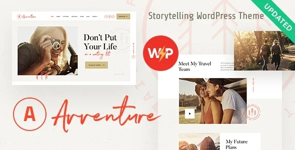 Avventure | Travel Blog & Personal Lifestyle Blog WordPress Theme WordPress theme homepage layout for a blogging travel website