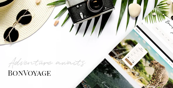 BonVoyage - Travel Agency and Tour WordPress Theme WordPress theme homepage layout for a adventure travel website